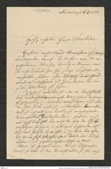 Nachlass Franz Steindachner, Brief von Johann Wiesbaur an Franz Steindachner (06.04.1878), Inv.Nr. 594.01, Seite 1
